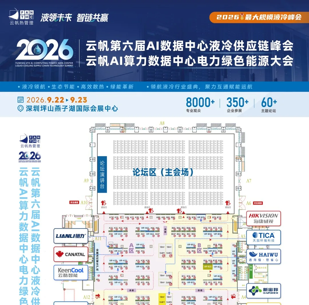 云帆第六届 AI 算力数据中心液冷供应链技术峰会 & 2026 深圳国际 AI 数据中心展览会